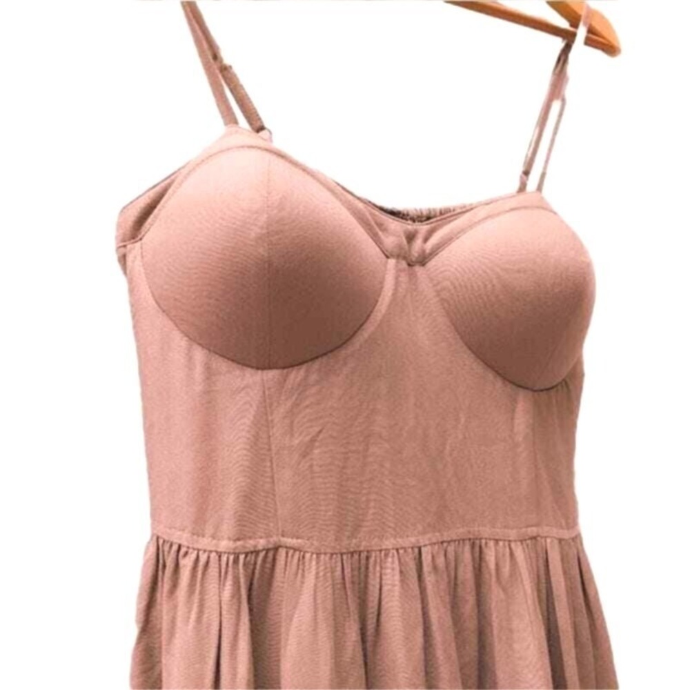 Rewash Sundress Women XS Peach Pink Molded Cup Adjustable Strap Rayon NWT Casual - Picture 2 of 9